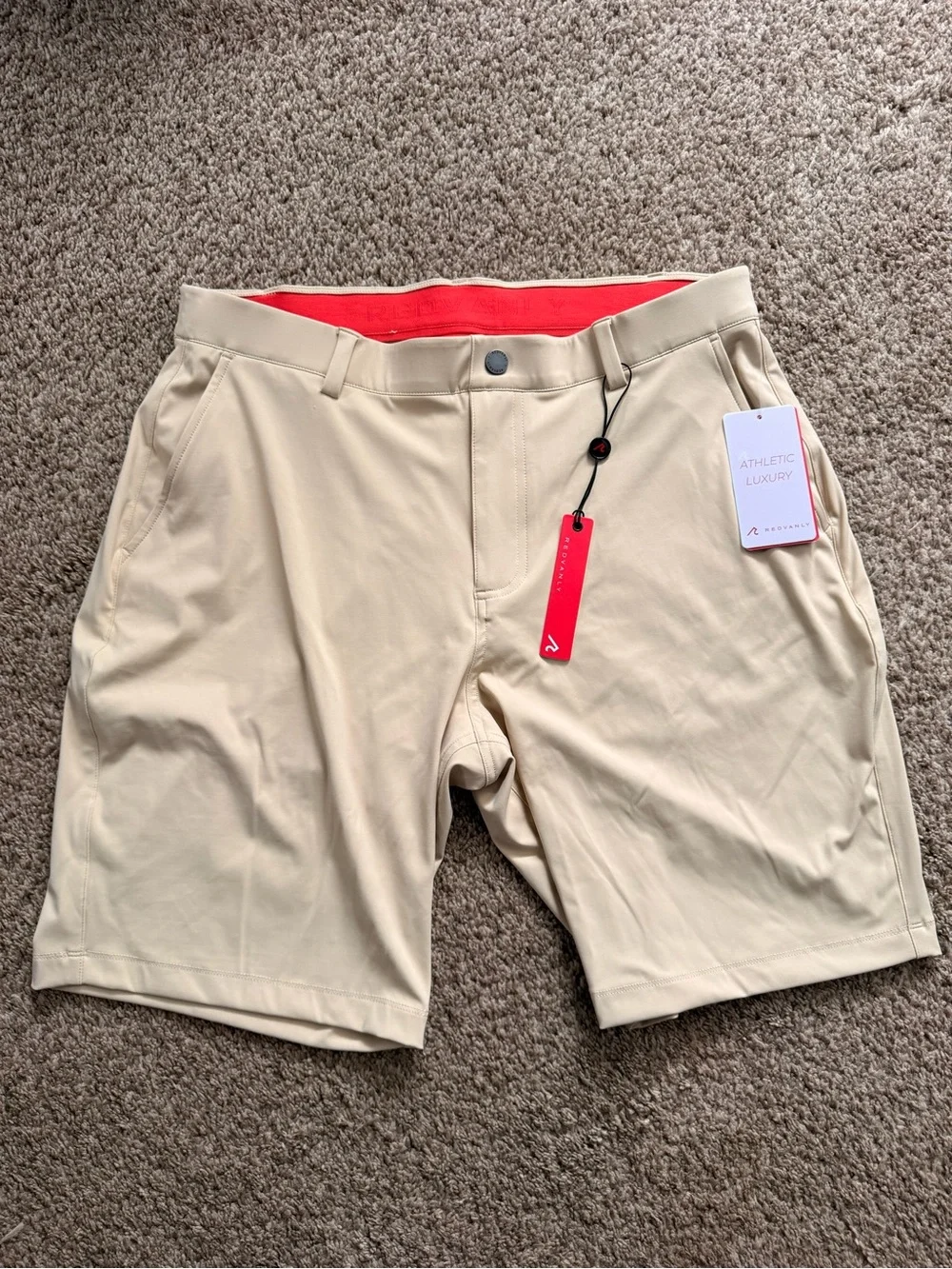 NWT Men's Redvanly Athletic Performance Shorts Bundle - Cream/Tan